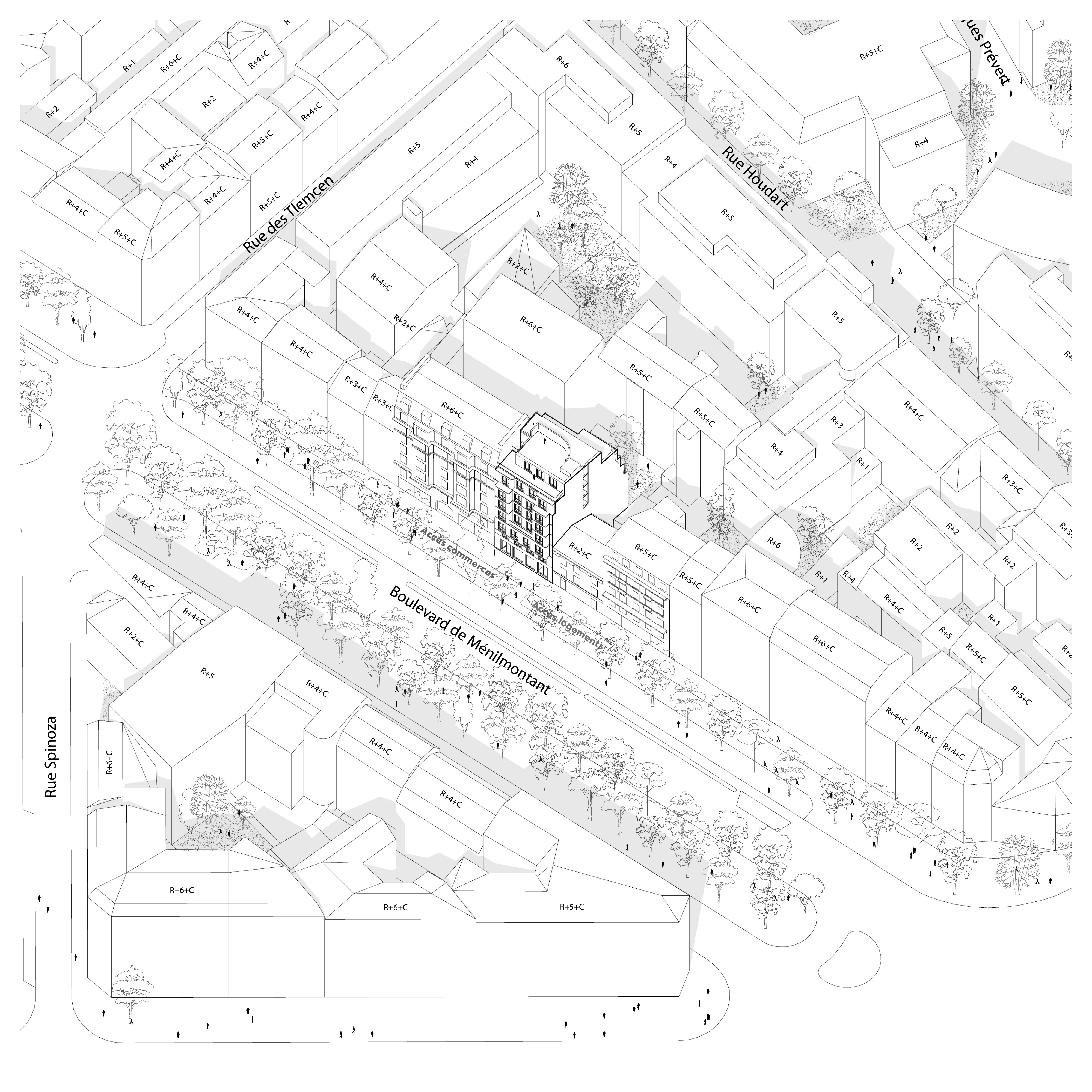 Immeuble de logements en brique de réemploi Neufville-Gayet Neufville Gayet architecture paris 